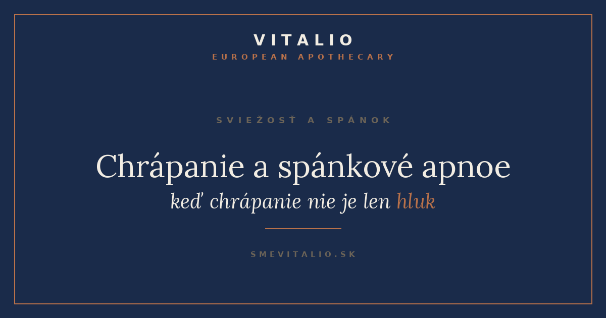 Chrápanie a spánkové apnoe po päťdesiatke – titulná grafika Sme Vitalio