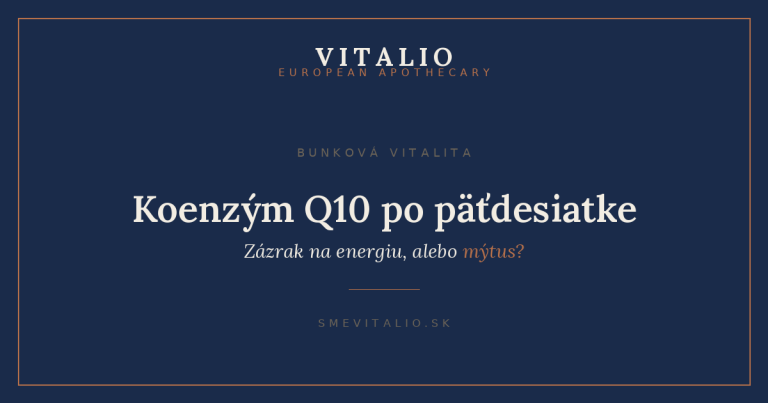 Koenzým Q10 po päťdesiatke – zázrak na energiu, alebo mýtus – titulná grafika Sme Vitalio