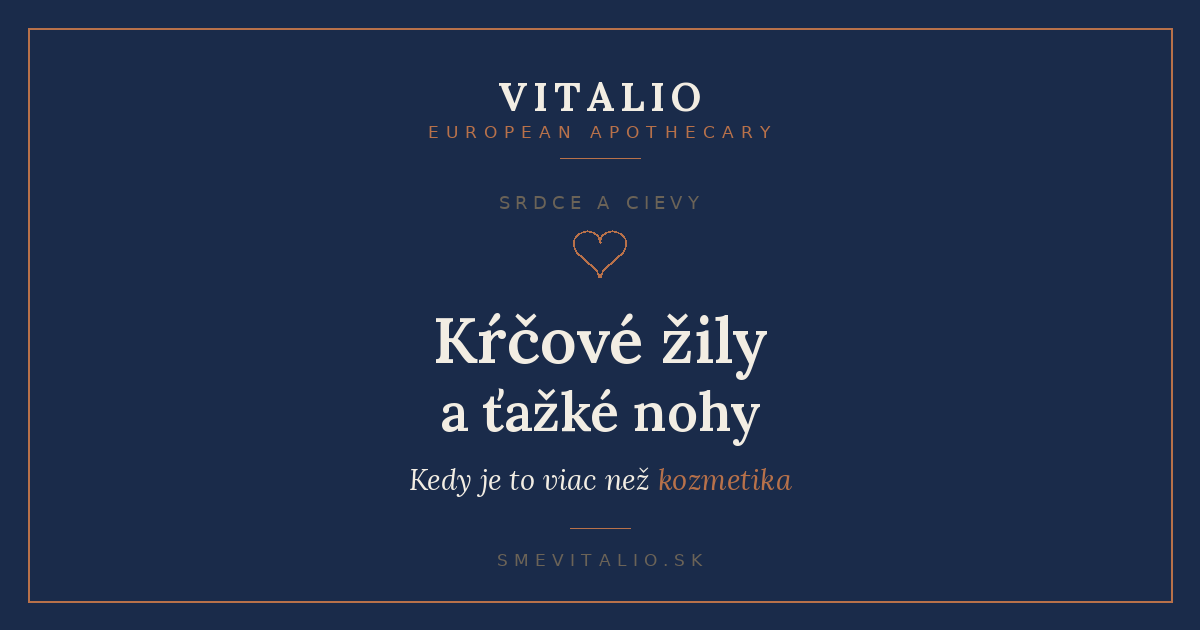 Kŕčové žily a ťažké nohy – titulná grafika Sme Vitalio.