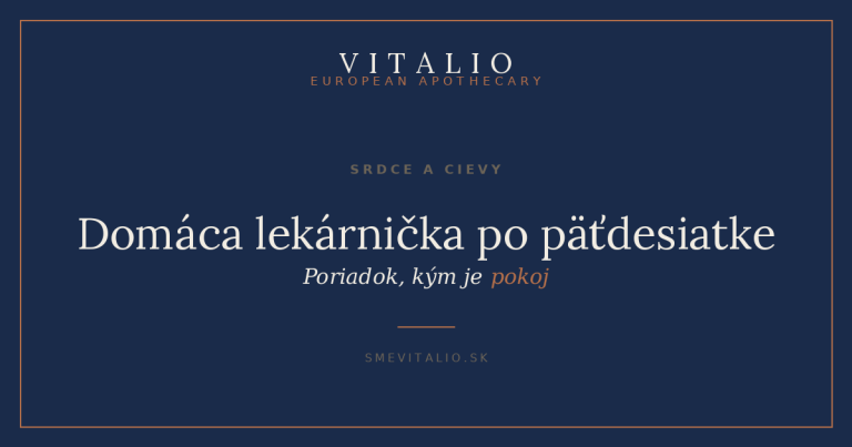 Domáca lekárnička po päťdesiatke – titulná grafika Sme Vitalio