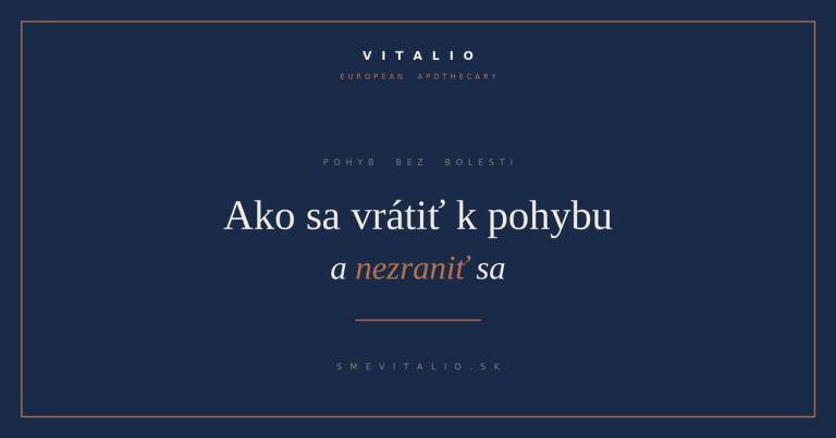 Ako sa po päťdesiatke vrátiť k pohybu — VITALIO European Apothecary