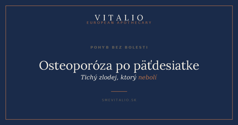 Osteoporóza po päťdesiatke – titulná grafika Sme Vitalio