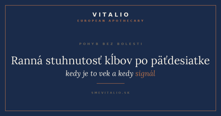 Ranná stuhnutosť kĺbov po päťdesiatke – titulná grafika Sme Vitalio