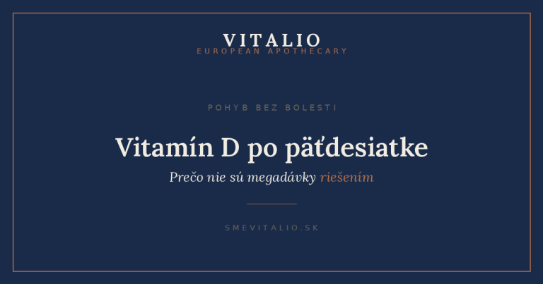 Vitamín D po päťdesiatke – prečo megadávky nie sú riešením – titulná grafika Sme Vitalio
