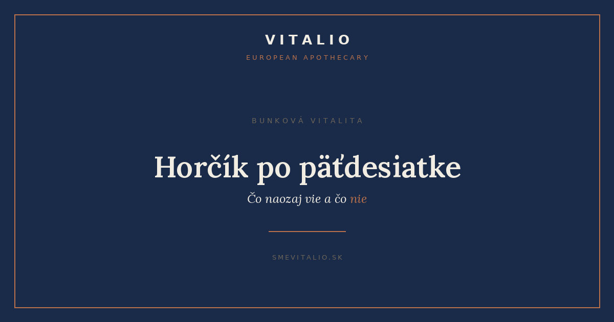 Horčík po päťdesiatke – titulná grafika Sme Vitalio