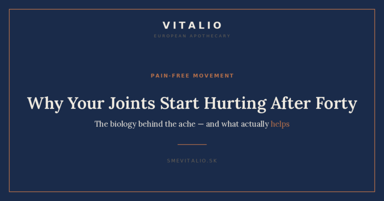 Why joints hurt after forty — Sme Vitalio article cover