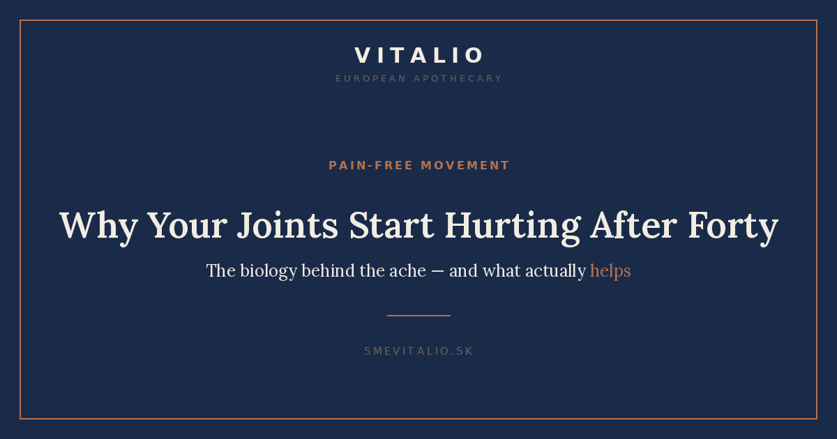 Why joints hurt after forty — Sme Vitalio article cover