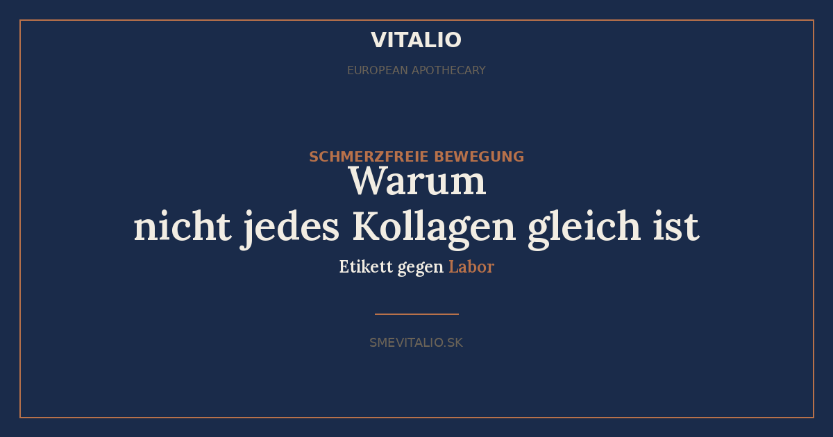 Warum nicht jedes Kollagen gleich ist – Sme Vitalio Titelbild