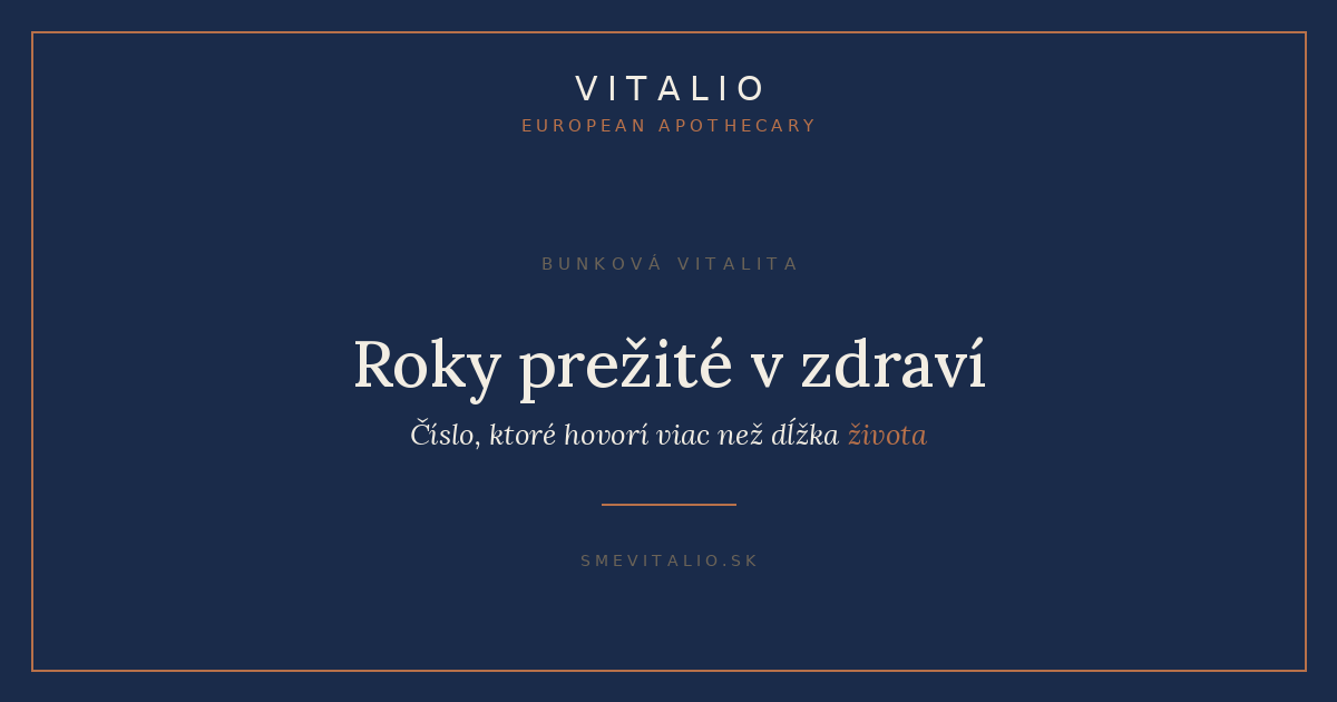 Roky prežité v zdraví – titulná grafika Sme Vitalio