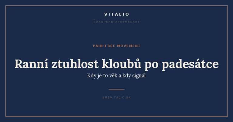 Ranní ztuhlost kloubů po padesátce: kdy je to věk a kdy signál