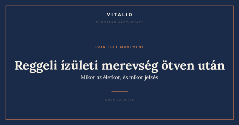 Reggeli ízületi merevség ötven után: mikor az életkor, és mikor jelzés