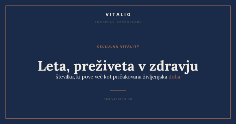 Leta, preživeta v zdravju — številka, ki pove več kot pričakovana življenjska doba