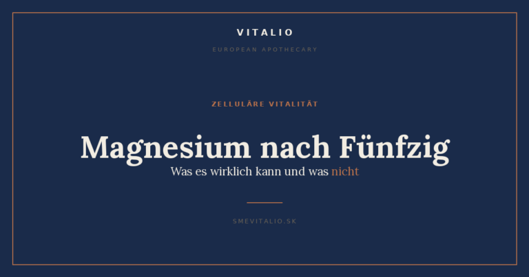 Magnesium nach Fünfzig: Was es wirklich kann und was nicht