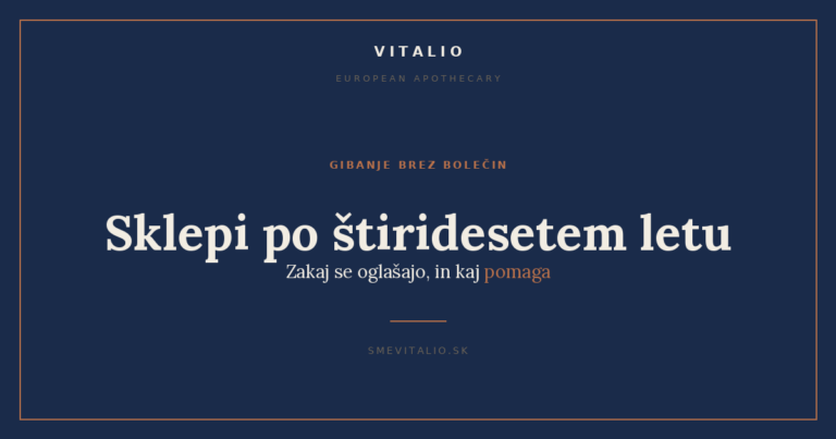 Zakaj nas po štiridesetem letu začnejo boleti sklepi