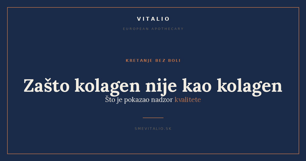 Zašto kolagen nije kao kolagen