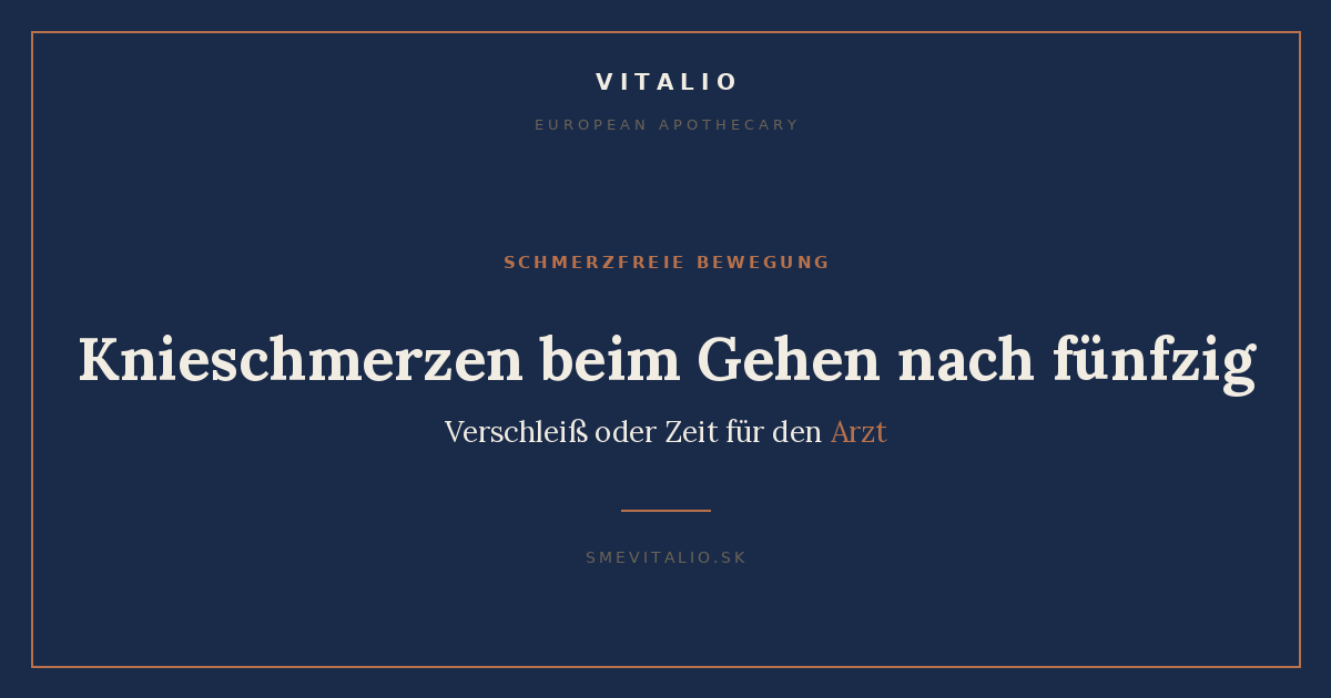 Knieschmerzen beim Gehen nach fünfzig – Sme Vitalio Titelbild