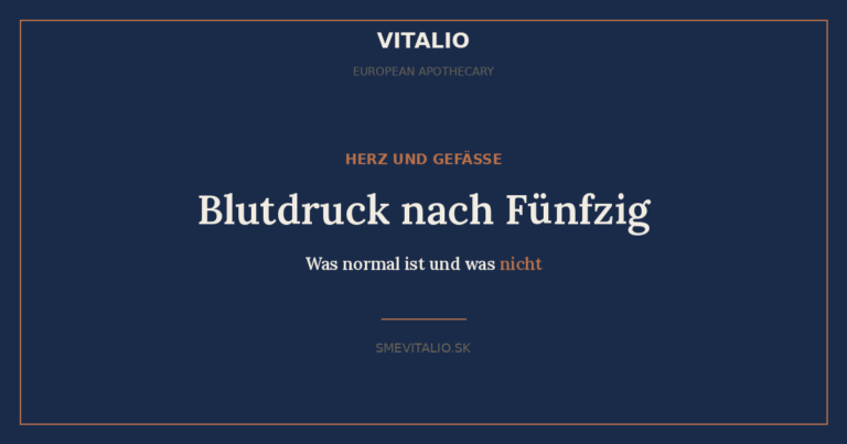 Blutdruck nach Fünfzig – titulná grafika Sme Vitalio