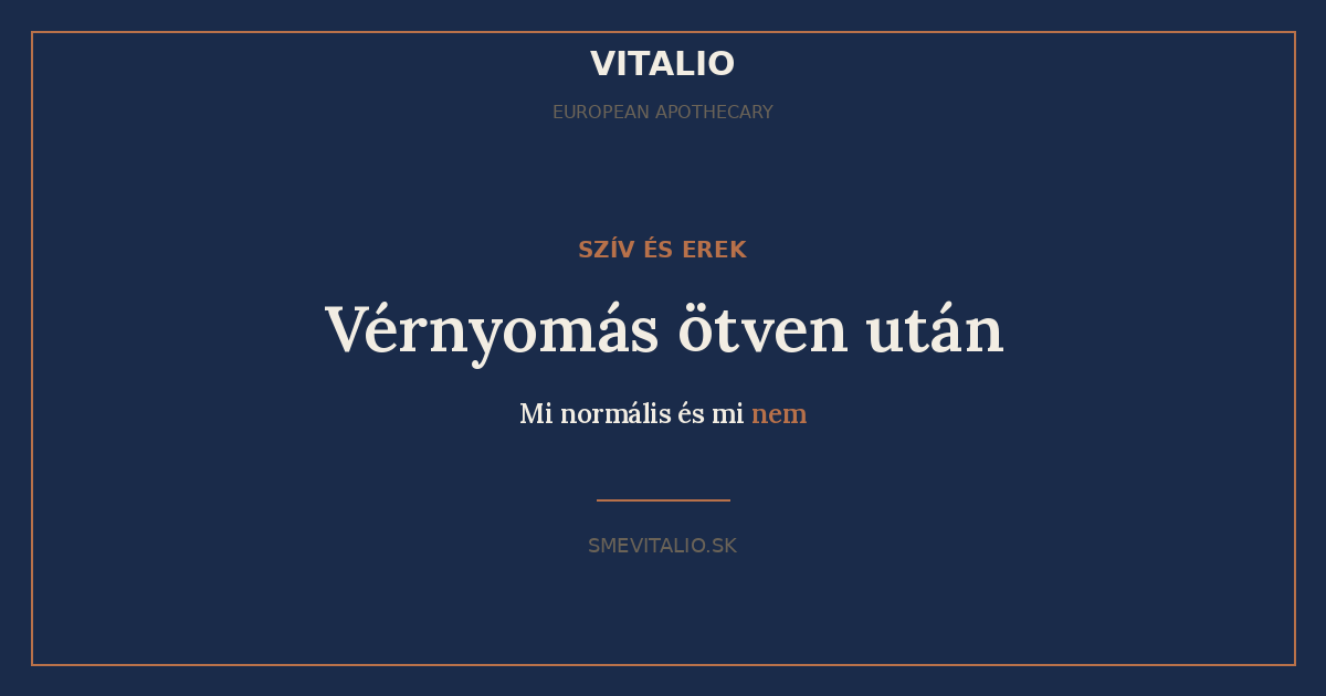 Vérnyomás ötven után – titulná grafika Sme Vitalio