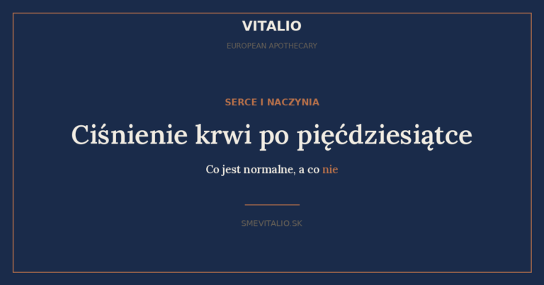 Ciśnienie krwi po pięćdziesiątce – titulná grafika Sme Vitalio