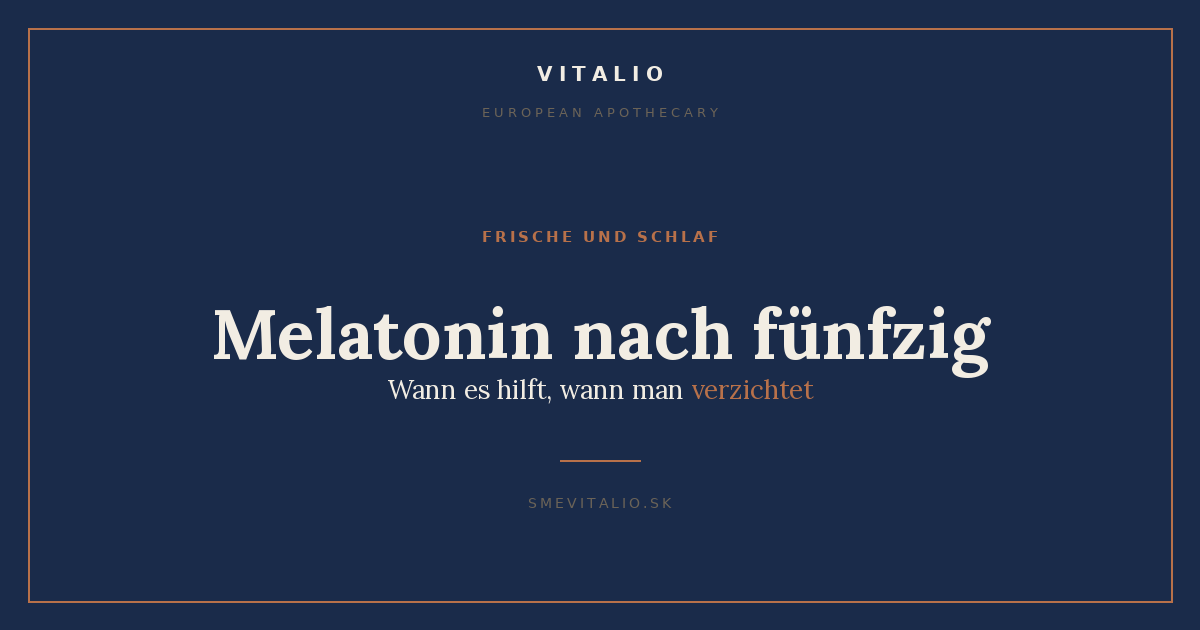 Melatonin nach fünfzig Titelbild