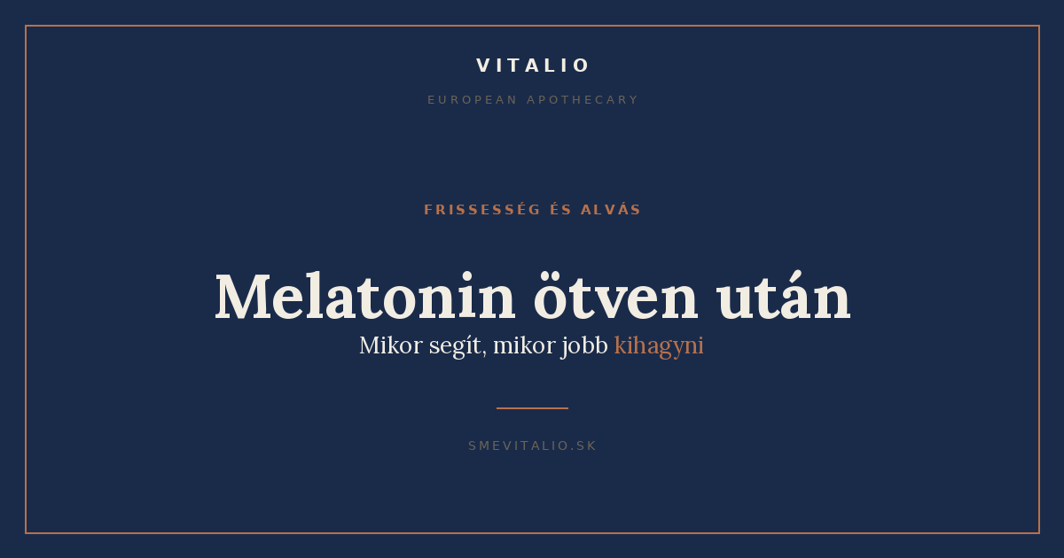 Melatonin ötven után borítókép