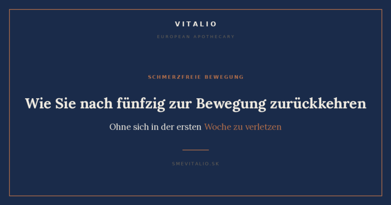 Wie man nach fünfzig ohne Verletzung zur Bewegung zurückkehrt