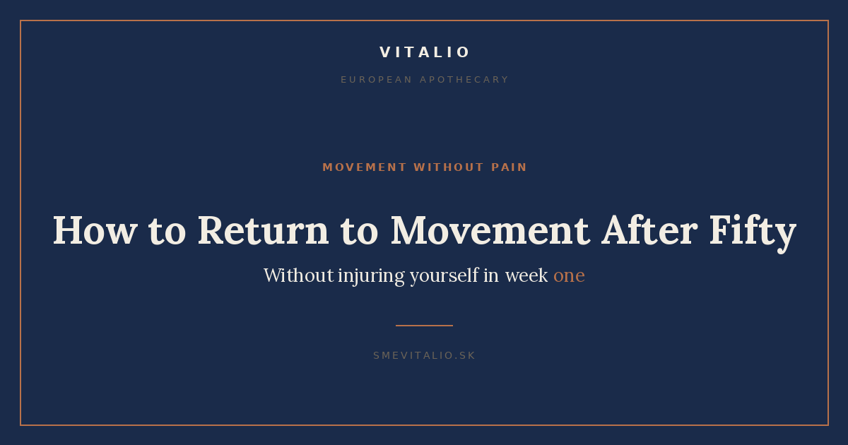 How to return to movement after fifty without injuring yourself