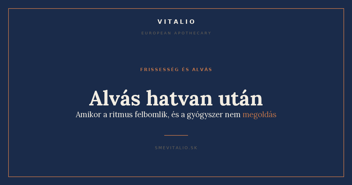 Alvás hatvan után — Vitalio borítókép