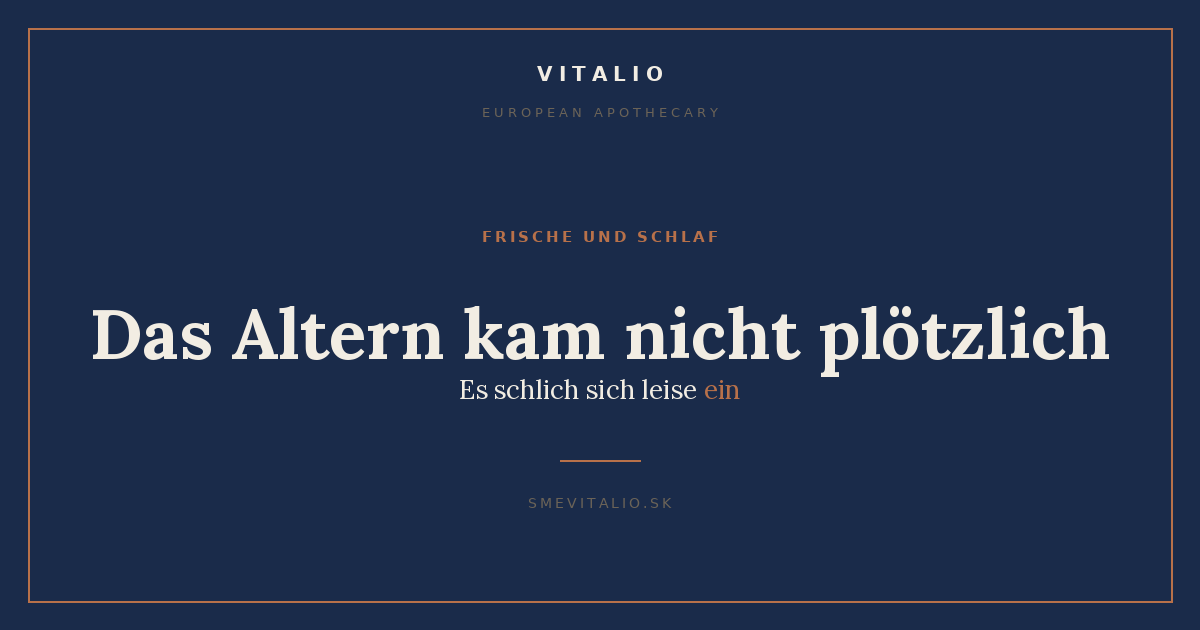 Das Altern kam nicht plötzlich, es schlich sich leise ein — Illustration zum persönlichen Essay