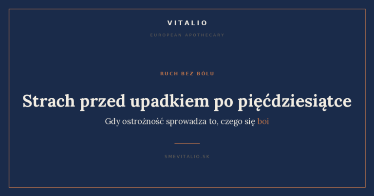 Strach przed upadkiem po pięćdziesiątce – grafika okładkowa Sme Vitalio
