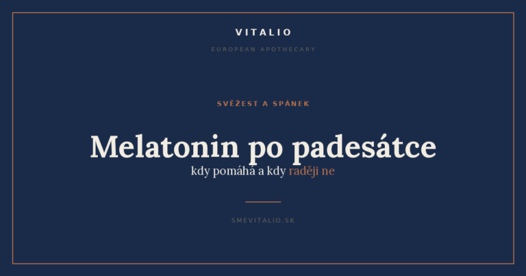 Melatonin po padesátce: kdy pomáhá a kdy raději ne
