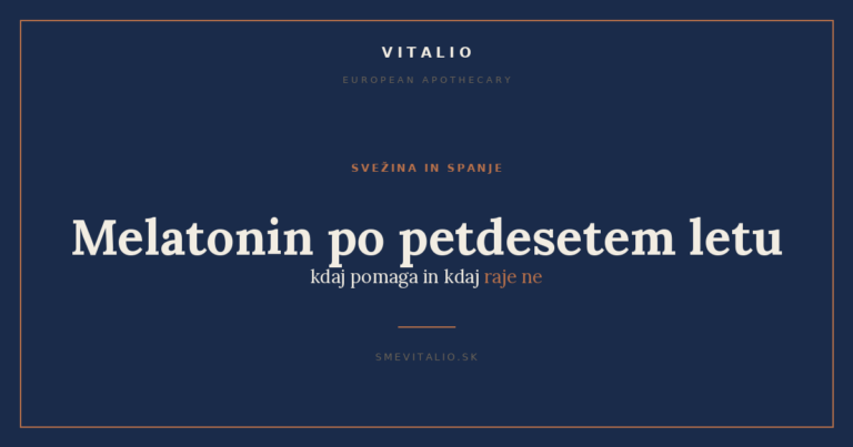Melatonin po petdesetem letu: kdaj pomaga in kdaj raje ne