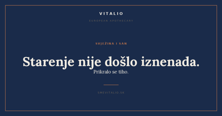 Starenje nije došlo iznenada. Prikralo se tiho.